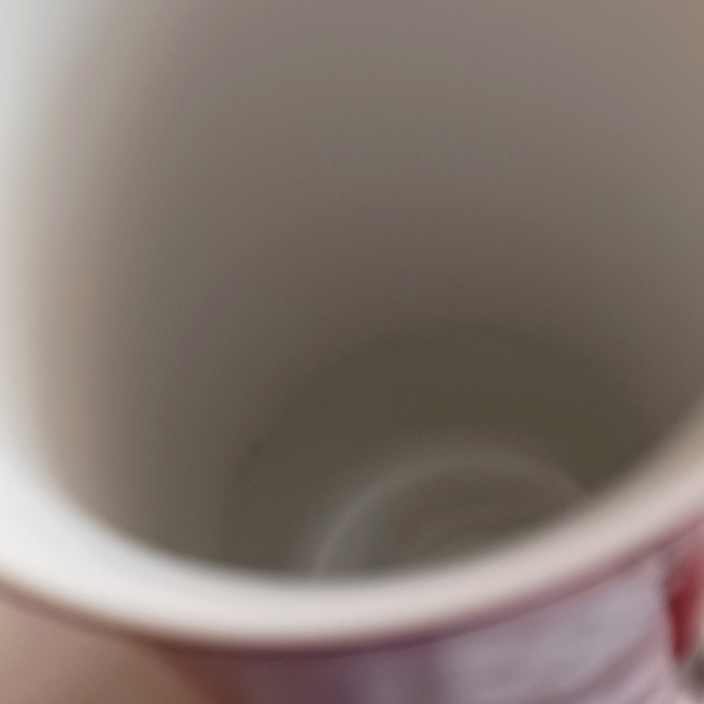 Porcelain Latte Mug - "Mia Blossom Red" by  222 Fifth PTS International - Picture 4 of 5